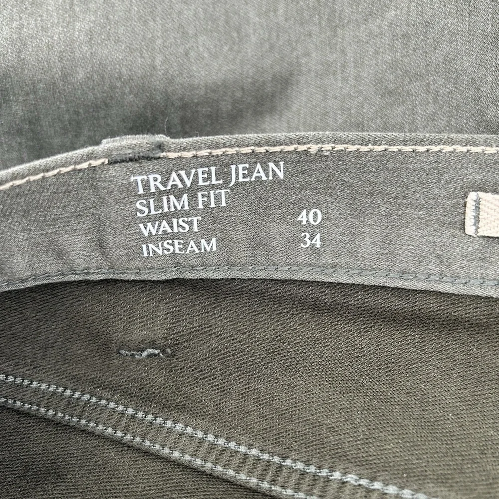 Banana Republic Travel Jeans Mens 40x34 Olive Green Slim Fit Pants NEW